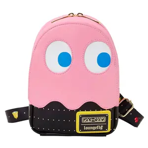 Loungefly Pac-Man Pinky Ghost Glow Sling Crossbody Bag