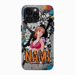 Nami Torn Manga One Piece Anime Character Drip Design Otaku Fan Merch Art Trendy Tough Phone Case. Edgy Shonen Aesthetic Heavy Duty Shockproof Protection Cover for iPhone 17 Pro Max 16 Air 15 14 13 12 11., Accessories, Rubber