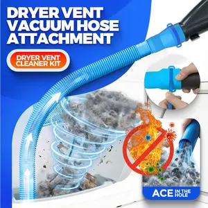 [2026 Upgrade] Holikme Dryer Vent Cleaner Kit, Fire Prevention Lint Remover for Home Safety, Universal Vacuum Attachment & Flexible Brush, Deep Clean Your Dryer in Seconds ,Cleaning ,Tool