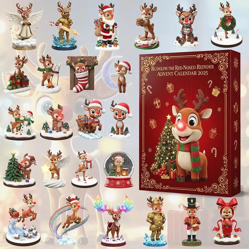 2D Rudolph the Red-Nosed Reindeer 2025 Advent Calendar with 24 ...