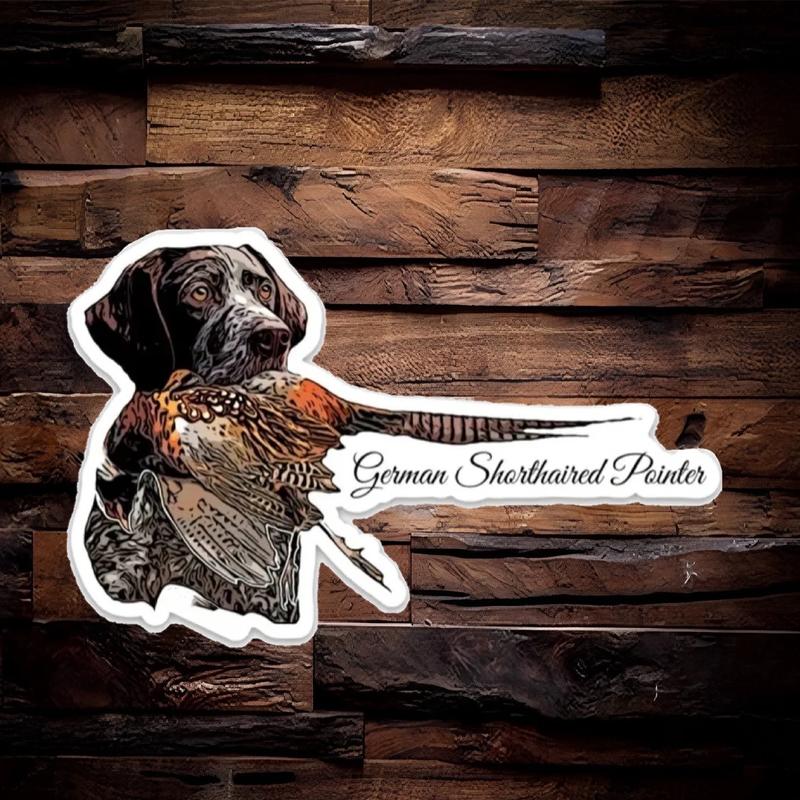 German Shorthair Pointer Upland Bird Dog Pheasent Hunting Sticker