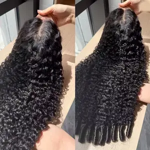 Bling Hair 13x6 Burmese Curly Lace Frontal Human Hair Wigs 180 Density Raw Burmese Curly Hair Curly Wigs for Women Brazilian Deep Wave Curly Human Hair Wigs For Women tiktokshopspringglowup