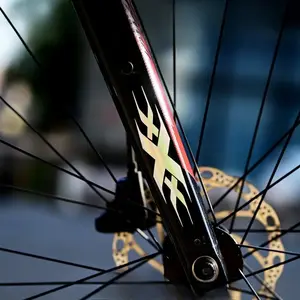 2 waterproof mountain bike stickers - scratch-resistant material, suitable for motorcycle decals on front forks and frames,