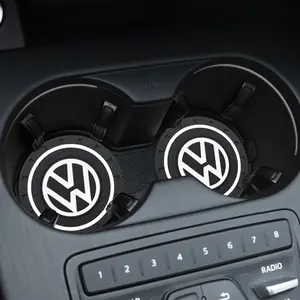 Car Cup Holder Mat Anti-Slip Dashboard Water Bottle Pad, Car Accessories for Volkswagen VW GTI Golf 5 6 7 Mk4 Mk5 Mk6 Polo Passat B5 B6 B7 Scirocco Jetta Tiguan CC Touareg Beetle Rline R Touran Bora