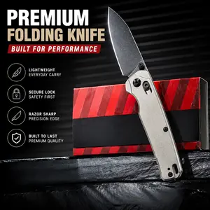 6105 folding knife, high-quality fruit knife, stone washing blade, essential household knife, pocket knife
