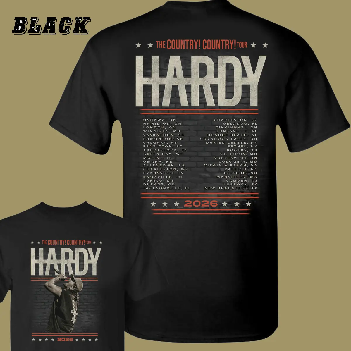 Hardy Tour 2026 T Shirt, Country Music Concert Tee, Fan Merch Graphic Shirt, Western Style Outfit, Trendy Country Apparel, Gift For Men Women