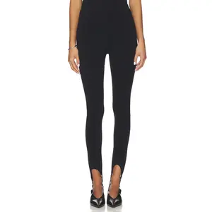 EAVES Deelia Knit Stirrup Legging in Black