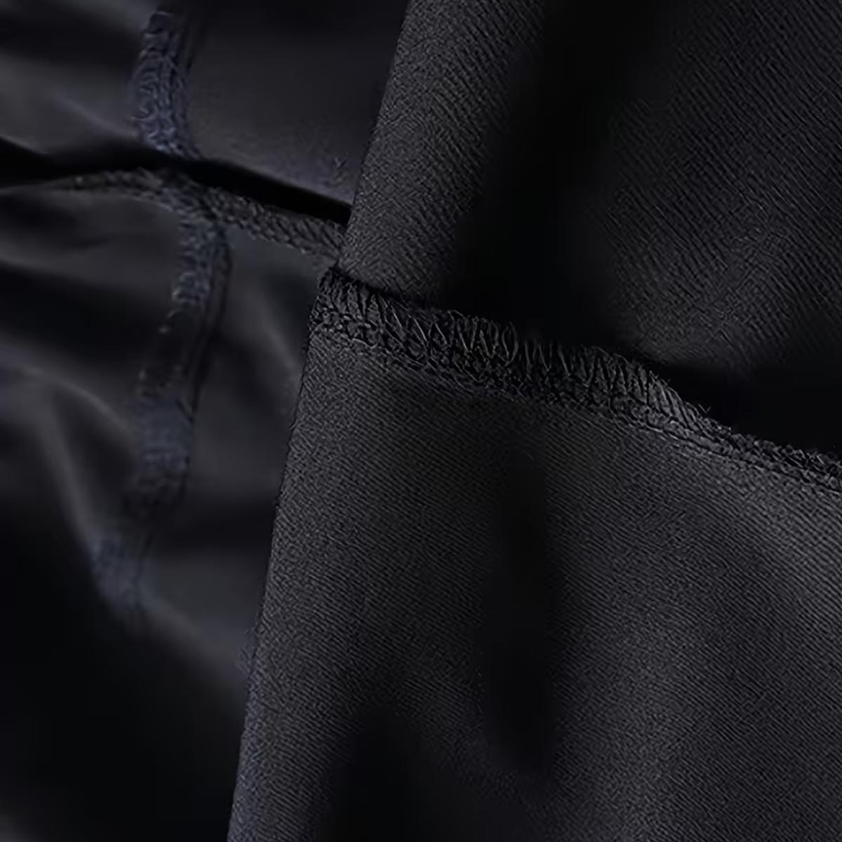 Pack of 4 men’s plus-size athletic shorts, loose fit, comfortable sports fabric, zippered pockets, solid color, slight stretch—ideal for night running, casual wear, beach trips, everyday commuting, and plus-size workwear.