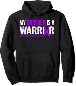 My Brother Is A Warrior Chiari Malformation Awareness Ribbon Pullover Hoodie - Jenniferlau Shop 57B0BRGBXPTP