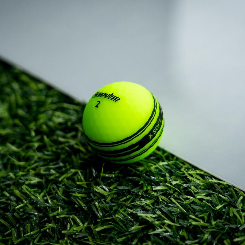 Firepulse X SOFT Golf Ball | 2-piece Construction | Fluorescent Matte Golf Balls | Translucent Green | Soft Golf Balls | 360 Track Alignment | 12count(1dozen)
