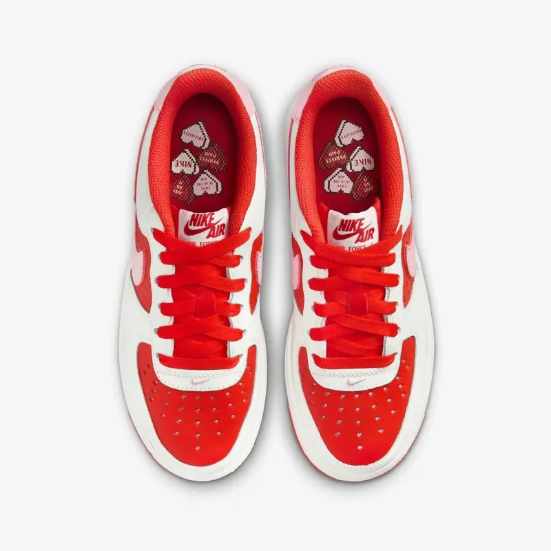 Nike Air Force 1 Low | Fire Red/Pink Foam | (GS) 5Y/6.5W | Valentines Edition | Brand New Replacement Box