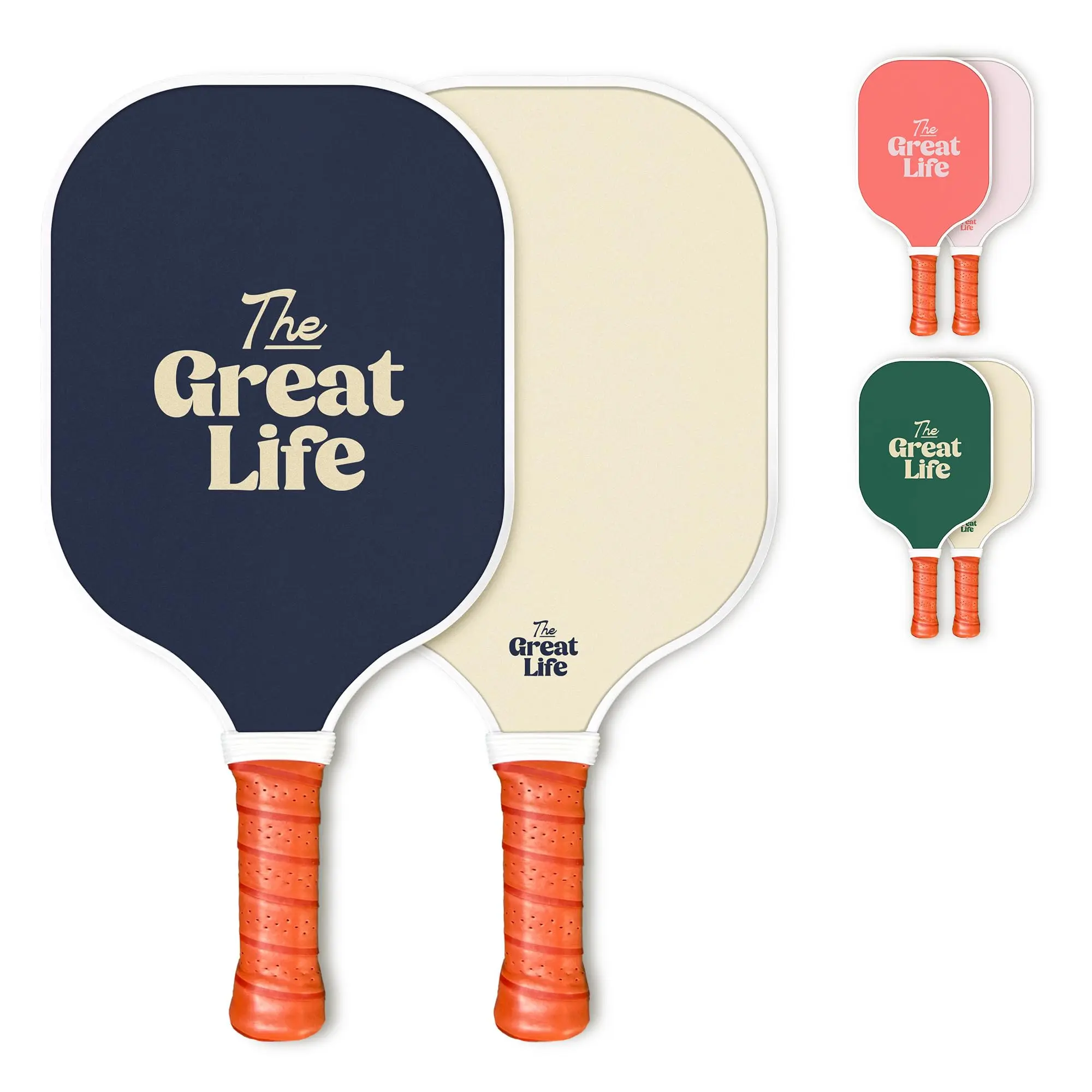 The Great Life Premium Pickleball Paddle | Carbon Fiber | Beginner Friendly | 6in. Handle | Honeycomb Core | Lightweight | Single Paddle + Paddle Cover Included | Retro & Stylish