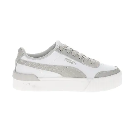 PUMA Womens Carina Lift Lace Up Sneakers Shoes Casual - Grey, White