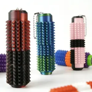 Viral 5-in-1 Spiky Stim Fidget Keychain | 3D Printed Sensory Toy with Click Buttons, Spinners & Rotating Grip for Stress & Anxiety Relief