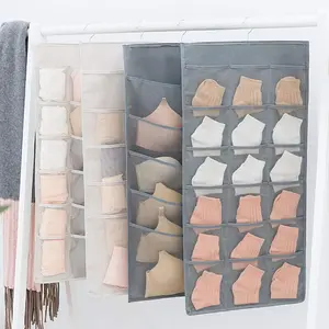 30-Pocket Hanging Closet Organizer - Dual-Sided Design with Mesh Pockets, Breathable Oxford Cloth for Clothing and Accessories