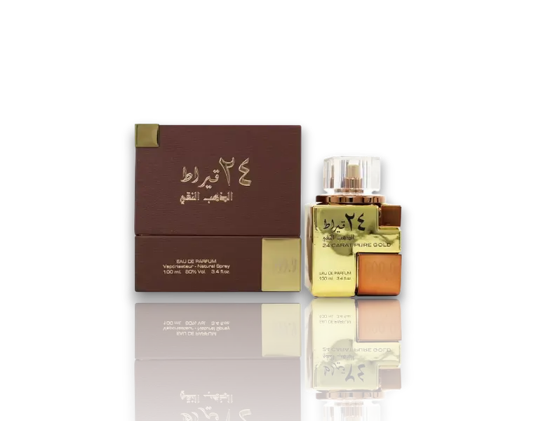 Lattafa | 24 carat pure gold | 999.9 | Unisex Fragrance | Eau De Parfum | 100ML |  Agarwood (Oud), Saffron and Cinnamon