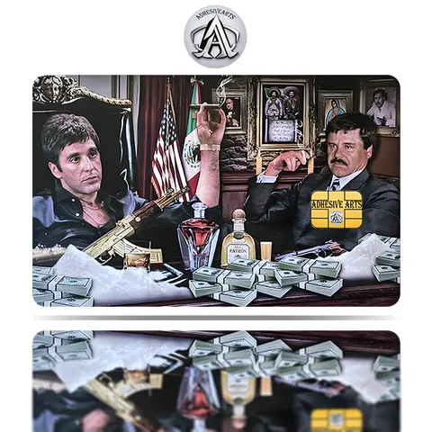 Scarface & Chapo Debit Card Skin/Sticker - High Quality Vinyl for Customization and Personalization