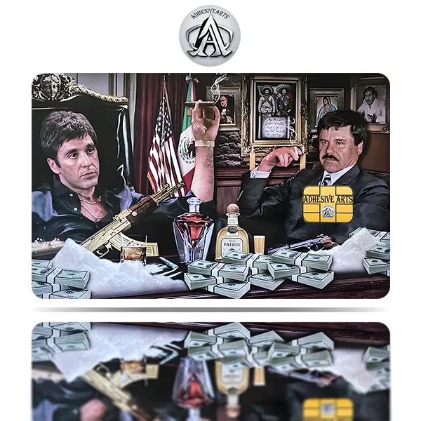 Scarface & Chapo Debit Card Skin/Sticker - High Quality Vinyl for Customization and Personalization