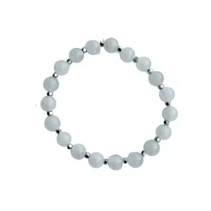 Kandi Fairy Meditation Bracelet - White Crystal  - Spiritual Jewelry - Purify & Align -  Clarity & Peace - Gift for Her - Handcrafted - Beaded