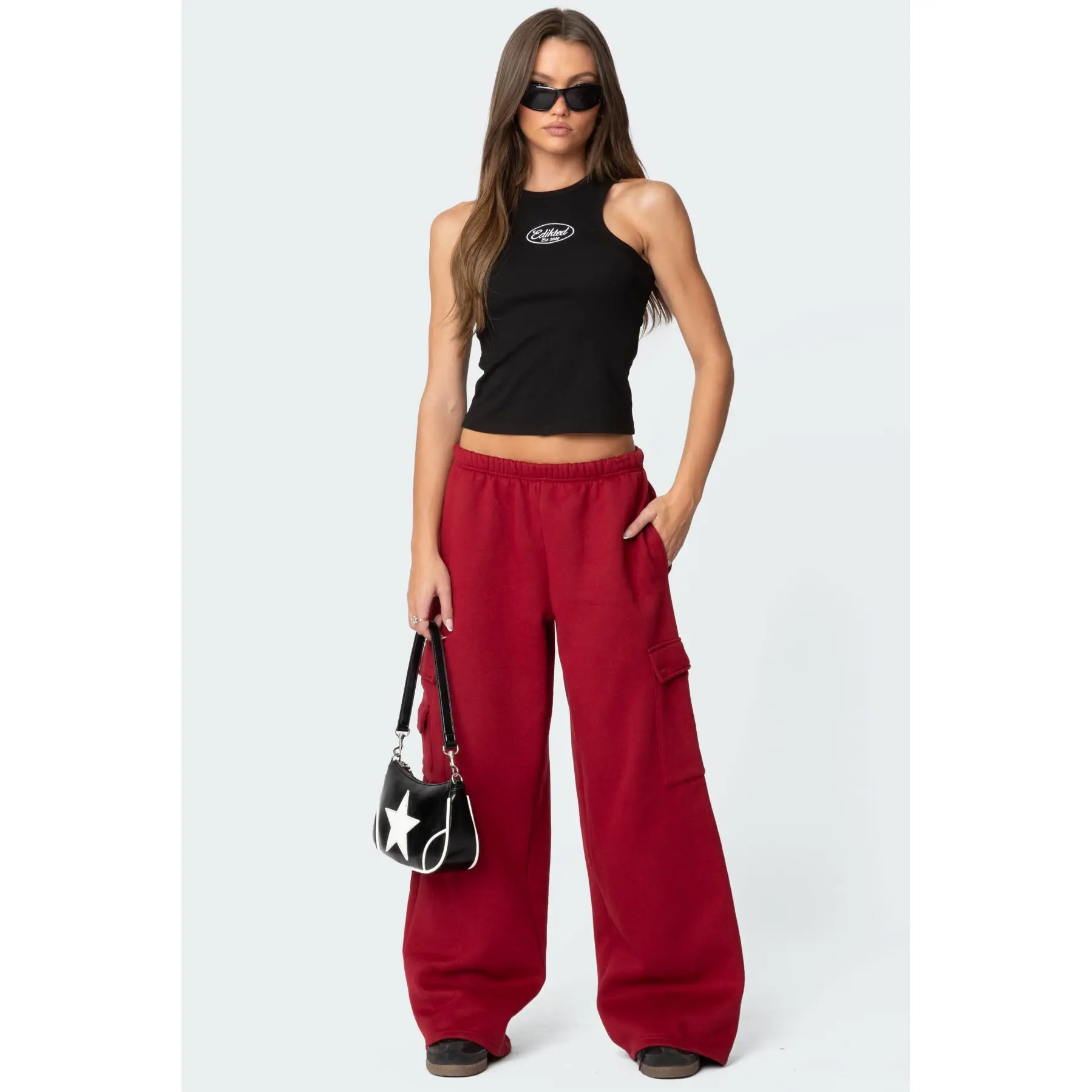 Wide Leg Cargo Sweatpants Wide Leg Cargo Sweatpants