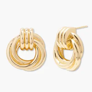 Meg Knot Earrings in Gold By Brook and York