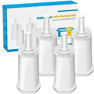 4 Pack Breville Water Filters, Compatible with Breville BES880 Barista Touch, BES990 BES980 Oracle Touch and BES878 BES920 Bambino ClaroSwiss Sage Espresso coffee Machine