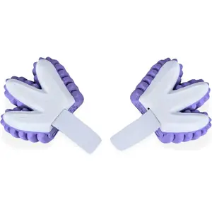 Axolotl Ears for Headphones - Small Gills Headphone Attachment in Various Colors with Self Fastener - Cute  Ears for Gamers and Streamers (Set of 2) (Lavender/White)