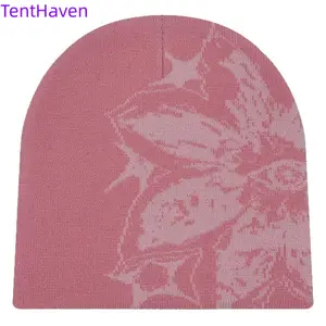 2026 Jacquard Knitted Hat Personalized Street Hip Hop Autumn/Winter Warm Versatile Men's and Women's Spot Cold Hat