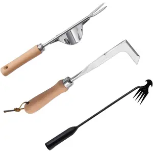 Hand Weeder Tool Garden Weeding Tool, Uprooting Weeding Tool Gardening Weeder Tool, Stainless Steel Gardening Tools for Yard and Garden, 3 count