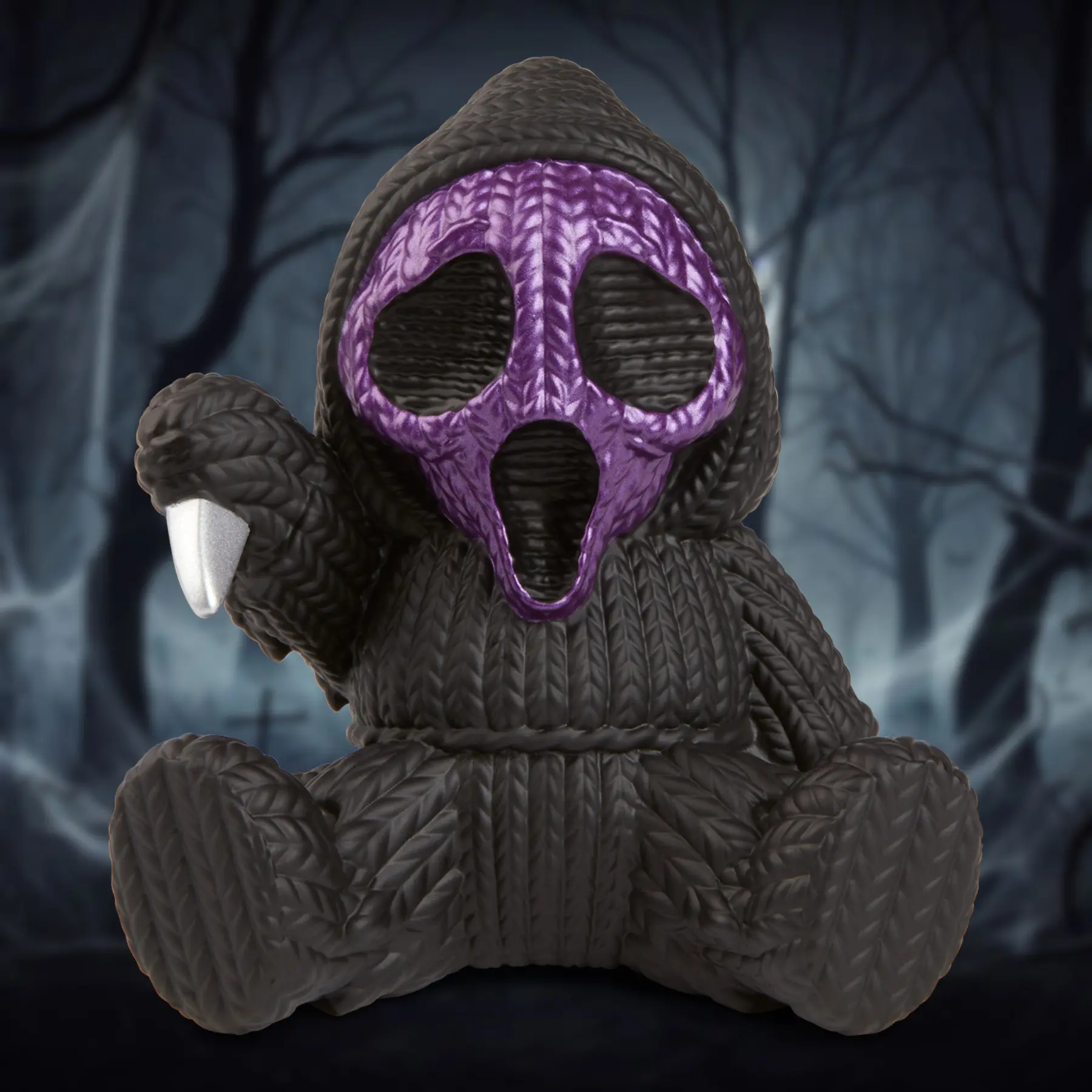 Ghost Face Purple Chrome Handmade By Robots Full Size Vinyl Figure - Stashhhloot Exclusive