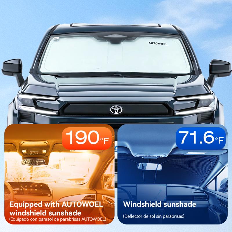 Universal UV-Blocking Car Windshield Sunshade – Foldable & Portable for Sedans, SUVs, and MPVs, Blocks Heat & UV Rays,Greenish-white,Please specify the vehicle model, size, and color in the order notes.