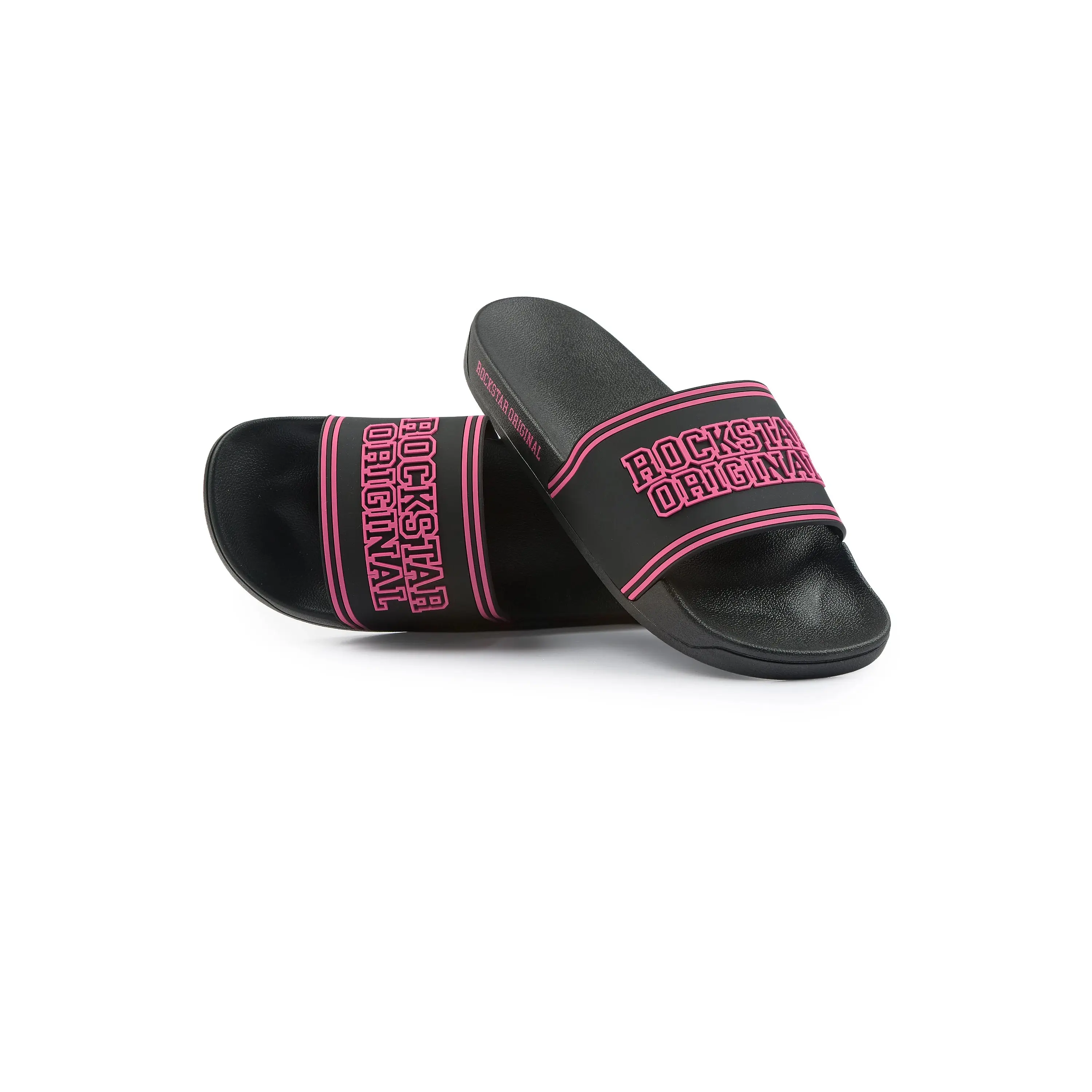 Vanissa Black/Pink Slides Vanissa Black/Pink Slides