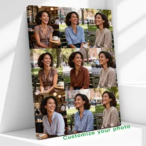 Custom Photo Canvas Painting Frame - Premium Digital Print | Transform Memories into Stunning Home Decor | Ideal Birthday/Christmas Gifts for Mom Dad Grandma Grandpa | Fade-Resistant, Custom Size - Heart-Touching Top Gift!