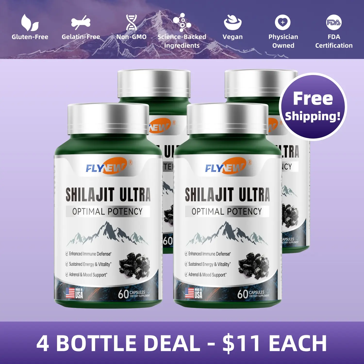 Pack of 4 (240 capsules)