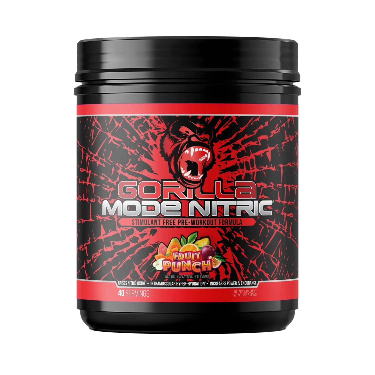 Gorilla Mode Nitric - Stimulant Free Pre-Workout (20/40 Servings) Gorilla Mode Nitric - Stimulant Free Pre-Workout (20/40 Servings)