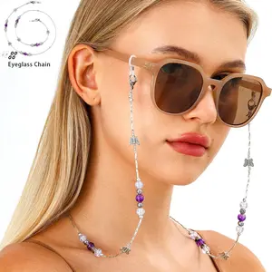 Glasses Chain for Women Eyeglass Chain Eye Glasses Holders Around Neck Beaded Eyeglass Chains for Women