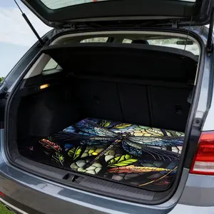 Universal Rear Trunk Mat with American Trend Patterns Floral  Holiday Cute Pet Butterfly Fashion Letter  Heart  75x100cm Waterproof All Weather Cargo Liner | Easy Clean Durable Interior Protection for Car SUV Truck