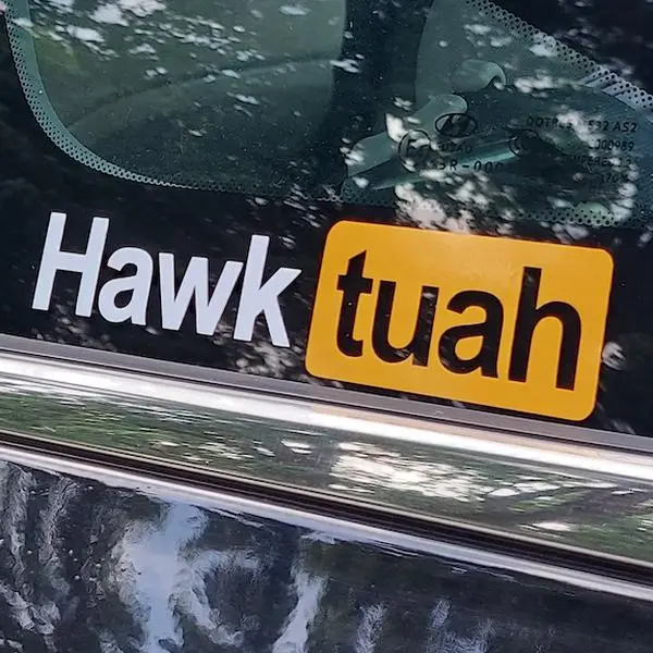 Hawk Tuah Corn Edition Sticker - Die-cut Vinyl Decal for Cars and Trucks and More