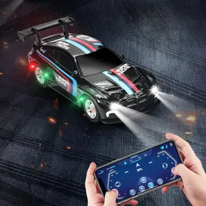 1:64 Mini Alloy Racing Car, Cool Lights, Speed Adjustable, 2.4g Remote Control, USB Charging Line, Birthday Gift, Rc Cars