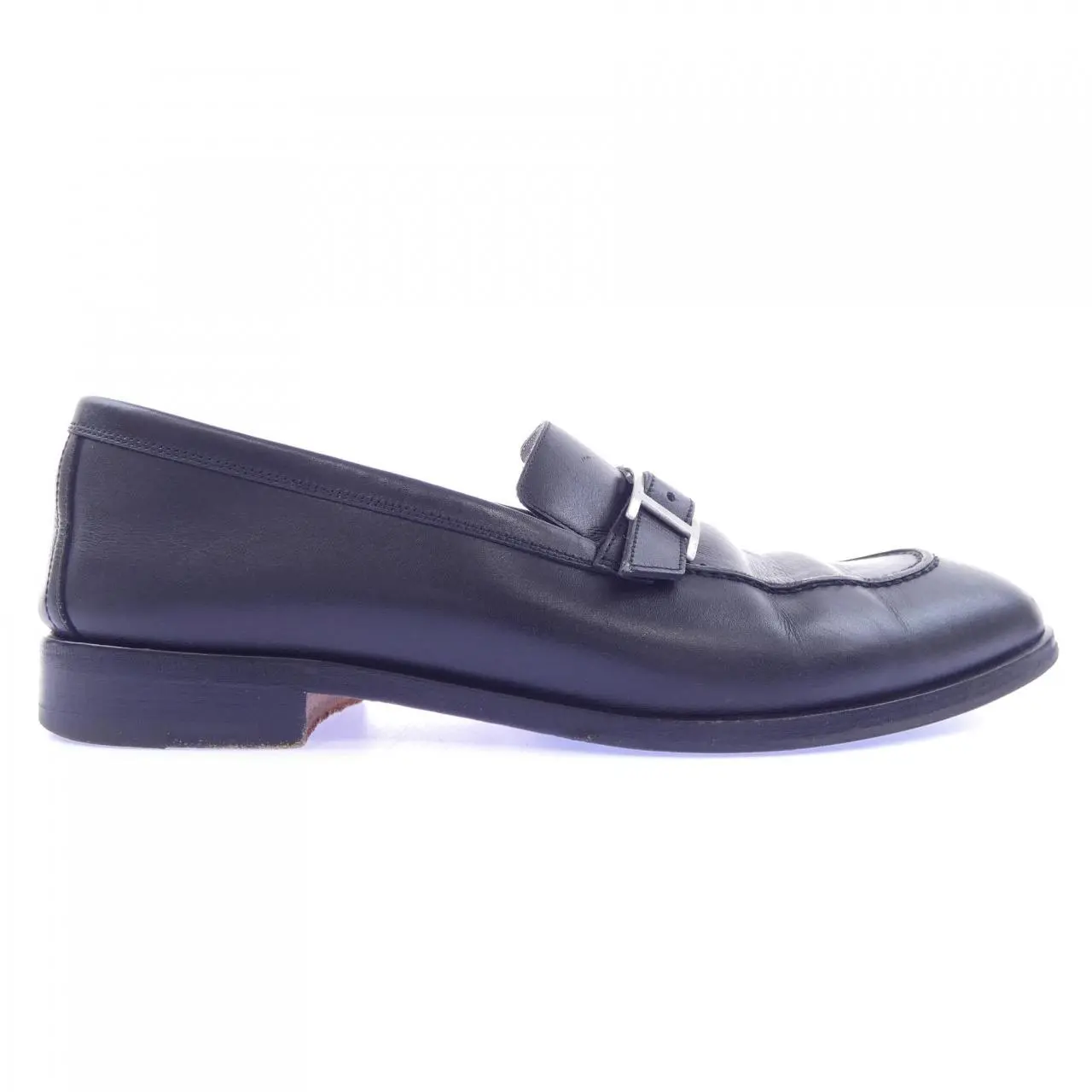 Pre-owned HERMÈS Calfskin Small Leather Goods Hermes Monterey Double H Buckle Calf Shoes