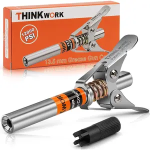 Gun Coupler, Handle Reach, Lock on Greases Gun Couplers, 12000 PSI Quick Release Coupler,Compatible with All Guns 1/8" NPT Gun Fitting