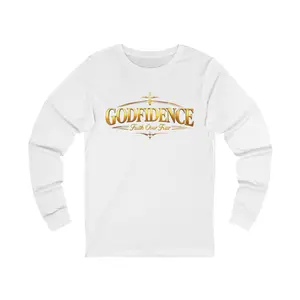 Godfidence Long Sleeve Shirt Faith Over Fear Christian Shirt Inspirational Religious Apparel Unisex Gift