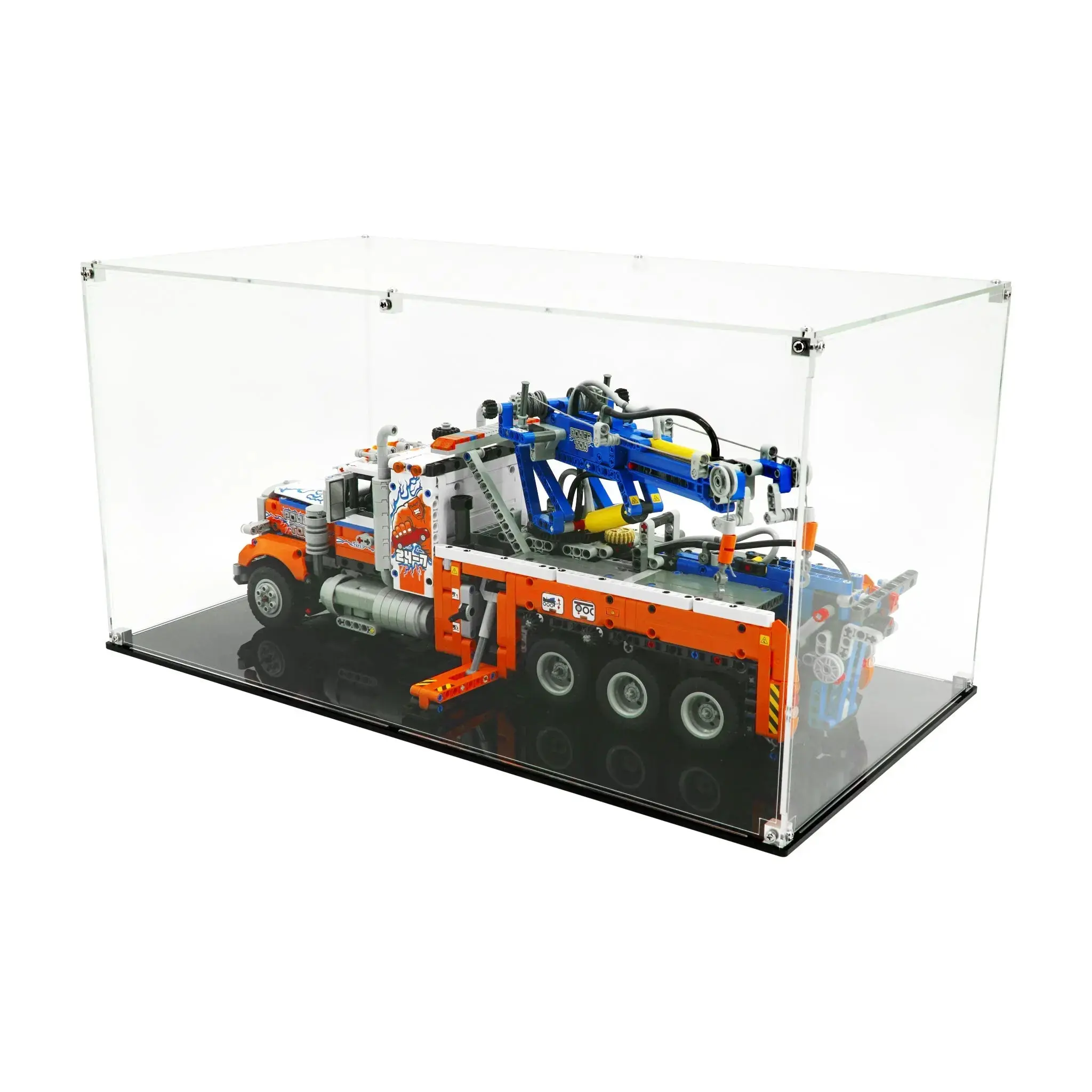 Acrylic Display Case Compatible with LEGO® 42128 Technic Heavy-Duty Tow Truck - Set Not Included