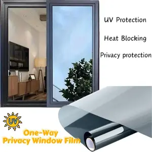 One-Way Privacy Window Film, UV Protection, Heat Blocking, Anti-Peep, Non-Adhesive Electrostatic Adsorption, Window Privacy Films, for Home, Office, Car