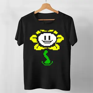 Flowey Undertale Sprite Flower Undertale T Shirt Male Medium Royal Blue Best Women Shirt