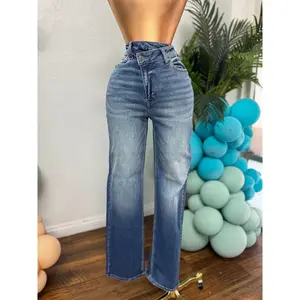 Cassandra Crossover High Rise Jeans