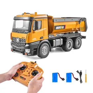 【FathersDayGift】VEVOR RC Dump Truck Toy, 10-Channel 1:14 Scale, Remote Control Dump Truck RC Construction Vehicle Truck Toy with Light & 2 Rechargeable Batteries Birthday Gift for Toddlers Kids Boys and Girls Age 8+