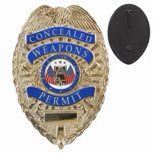 Rothco Unisex CDW Cosplay Leather Badge Holder & Plus Shield Combo Set For Cosplay  - Bundle One Shield & One Badge Holder For Costume Accessories  For Novelty CCW Classic outdoorfun