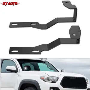 Ditch Light Mounting Brackets for Auxiliary Offroad LED Pod Lights, A-Pillar Hood Mounts Compatible with 2nd Gen Toyota Tacoma 2005-2015, Offroad Lighting Accessories