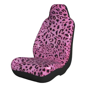 Universal Car Seat Covers Set, Rose Tiger Print Fabric, All-Season Protection, Fits Multiple Models, Women's Car Accessories